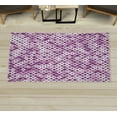 thumbnail image 1 of Ethnic Decorative Rug, Retro Mosaic Creative Pattern Square Rhythm Abstract Art Print Design, Quality Carpet for Bedroom Dorm and Living Room, 6 Sizes, Purple Ivory, by Ambesonne, 1 of 1