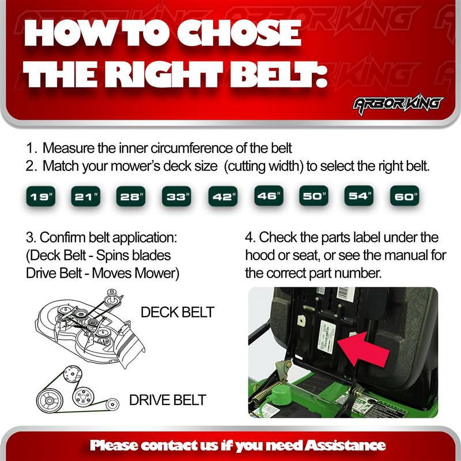 Arbor King Deck Drive Belt Compatible with Husqvarna Lawn Tractors / 599275701