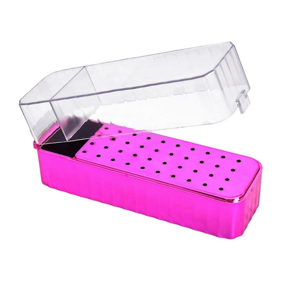 Professional Nails Technician Organizers Box 40Slots Compactly Drill Bit Storage Box For Rotary Tool Accessories