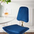 thumbnail image 4 of Bar Stool Chair Barstool, Velvet, Metal Steel, Blue Navy, Modern Contemporary Urban Design, Bar Pub Cafe Bistro Hotel Restaurant Hospitality, 4 of 9