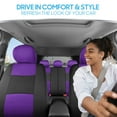 thumbnail image 3 of BDK PolyPro Car Seat Covers Full Set, Front and Rear Split Bench, Purple, 3 of 11
