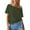 Dark Green, variant on Essentials Womens Tees Tops Basic Shirts Solid Off Shoulder Cropped Slim Going Out Fall Fashion Y2K Clothes 2025