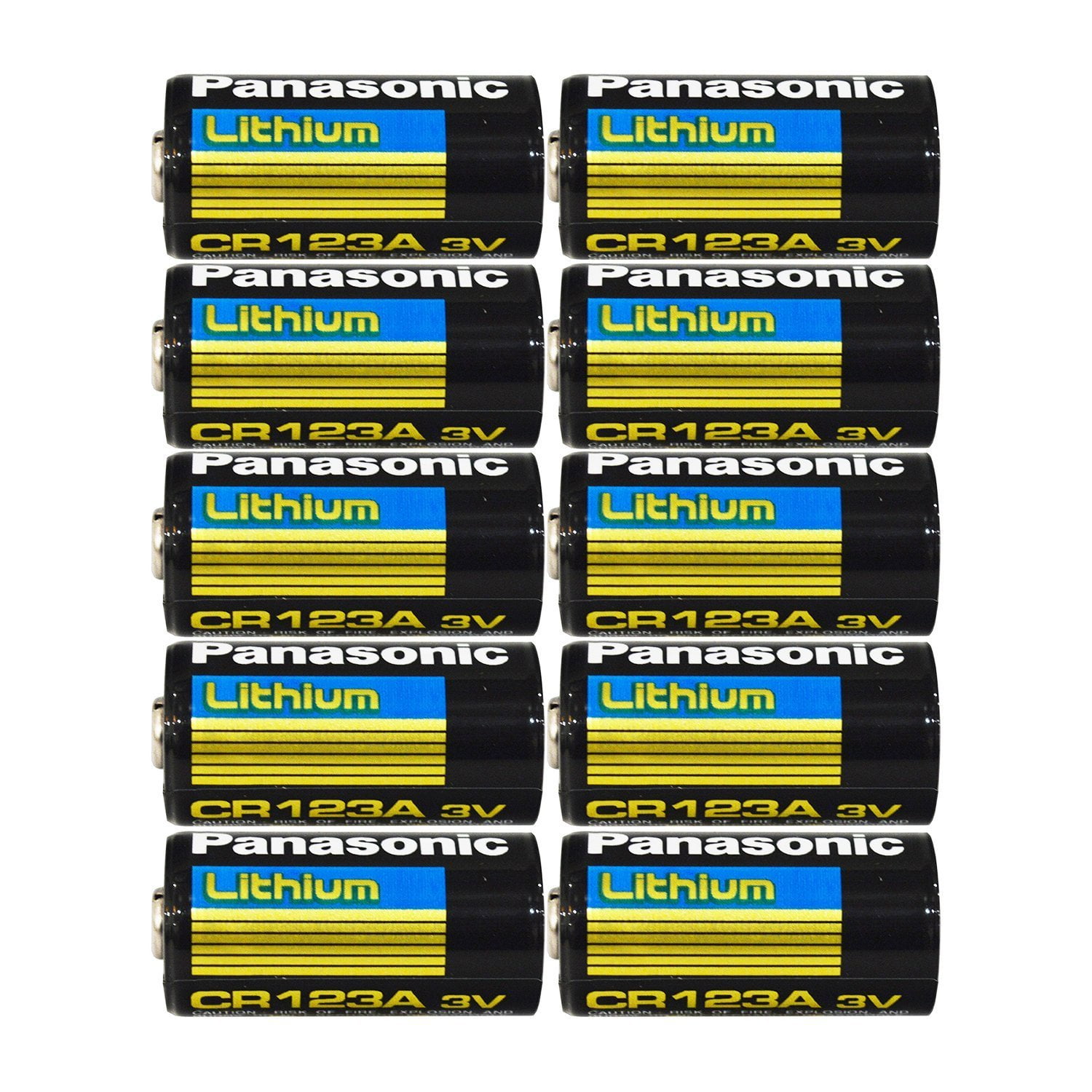 black/Gold/Blue 0.67 Diameter x 1.36 H Panasonic CR123A Lithium battery 3V Photo Lithium Battery 17.0 mm x 34.5 mm 