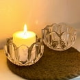 thumbnail image 6 of Specollect 2 Pcs Crystal Glass Candle Holder, Petal-Shaped Romantic Ambiance, High Transparency Heat Resistant, for Home Dining Table Decor Centerpiece, 6 of 6