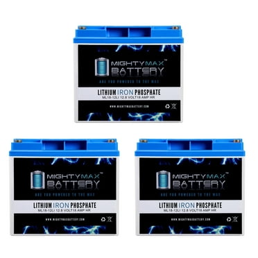12V 18AH Lithium Replacement Battery Compatible with EW72 Mobility Scooter - 3 Pack