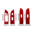 thumbnail image 3 of Real Bright Soft Car Interior Carbon Fiber Sticker Decoration4Pcs Red Carbon Fiber Interior Door Control Cover For Lexus RX330 RX350Auto Car Protection Interior Accessories, 3 of 8