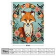 thumbnail image 4 of COMIO Fox Blanket Flower Fox Print Throw Blanket Super Soft Flannel Blankets Gifts for Kids Adults, 4 of 6