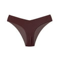 thumbnail image 1 of Gibobby Calzones para mujer sexy Bragas de seda helada sin para mujer, ropa interior triangular de talla grande, bragas deportivas transpirables para Yoga(De bronce,G), 1 of 3
