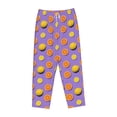 thumbnail image 4 of Goofa Yellow Lemon And Orange Printed Soft Pajama Pants for Women, Wide Leg Comfy Casual Lounge Yoga Pants-Medium, 4 of 9
