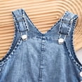 thumbnail image 6 of JAJAHO Kids Denim Bib Overalls Toddler Baby Boy Girl Clothes Adjustable Straps Loose Fit Straight Leg Romper Long Pants One Piece Jumpsuits Versatile Overall, 6 of 7