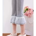 thumbnail image 6 of UJNDER Girls Summer Casual Capri Flared Leggings Soft Stretchy Everyday Basic Bottoms for Toddler Kids Toddler Leggings,02_Grey,3-4 Years, 6 of 7