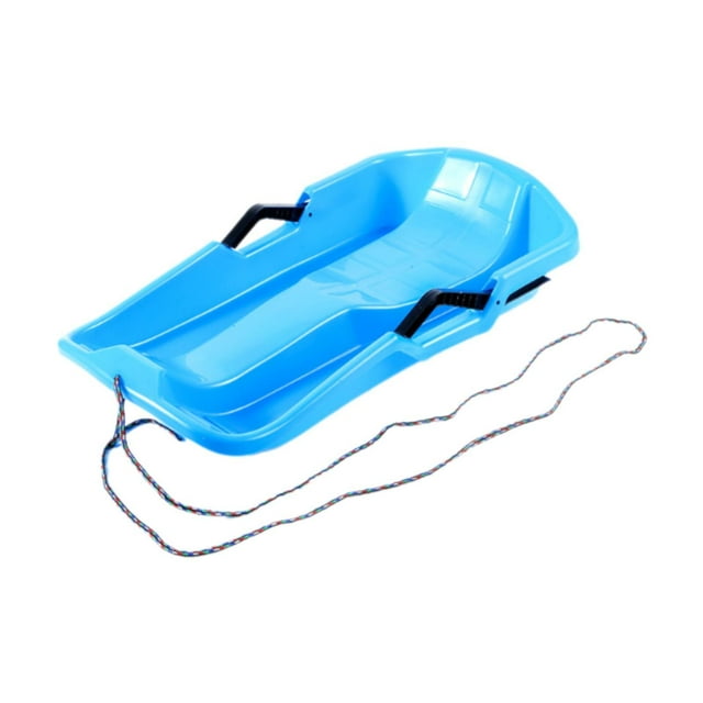 Siruishop Traîneau de Neige Robuste avec Corde de Traction Multifonction avec Frein Traîneau de Descente Bleu