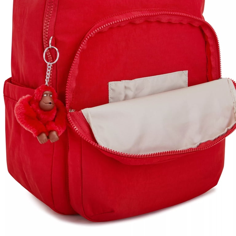 Kipling Large Backpack Red Crinkle Nylon with Monkey FOB Laptop Sleeve Kipling Backpack Red Bags & Handbags for Women for sale - eBay main image 4