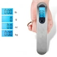 thumbnail image 6 of Portable Scale Digital LCD Display 110lb/50kg Electronic Luggage Hanging Suitcase Travel Weighs Baggage Fishing Scale with Hook (White Belt), 6 of 7