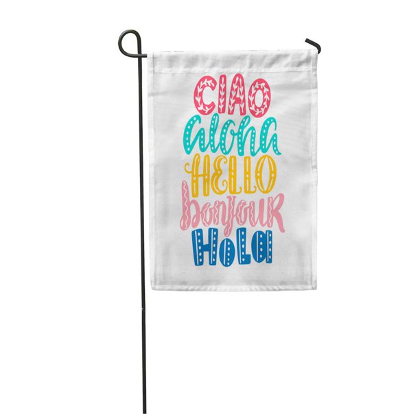 LADDKE Spanish Hello in Different Languages Lettering Ciao ...