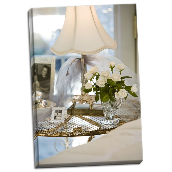 Gango Home Decor White Roses II by Philip Clayton Thompson (Ready to Hang); One 24x36in Hand-Stretched Canvas