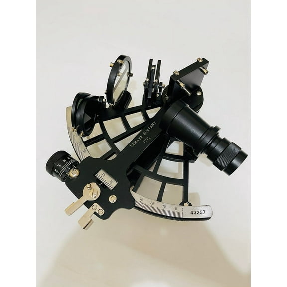 Nautical 9" Solid Aluminum Tamaya 1712 Sextant | Working Sextant | Navigational Sextant With Black Powder Coated
