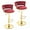 Wine Red, variant on MOONMISS Bar Stools Set of 2, Adjustable Swivel Barstools, Velvet Counter Height Bar Chair with Back and Footrest for Kitchen Island Dining Room Café Pub,Black