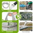 thumbnail image 7 of Garden Hose 100 FT,304 Stainless Steel Heavy Duty Water Hose with 7 Function Nozzles No-Kink Rust Proof for Yard Outdoor, 7 of 7