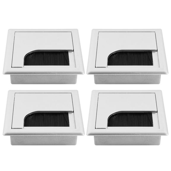 OUNONA 4 Pcs Storage Wire Box Wire Organizer Box 8X8cm Silver