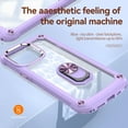 thumbnail image 5 of Allytechgroup Clear Case for iPhone 13 Pro Max, Slim Case with Metal Ring Kickstand, Armor Lens Protection Shockproof Anti-Fingerprint Soft TPU Frame + Hard PC Back Protective Case, Purple, 5 of 7