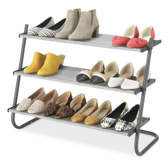 Whitmor 3-Tier Closet Shoe Shelf - Matte Black