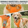 thumbnail image 4 of BARKBAY No Pull Dog Harness Large Reflective Dog Harness with Front Clip and Easy Control Handle for Walking Training Running with ID tag Pocket(Orange,L), 4 of 10