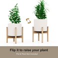 thumbnail image 2 of Plant Stand - EXCLUDING Plant Pot, Mid Century Wood Modern Flower Pot Holder Heavy Duty Potted Stand Indoor Display Rack Rustic Decor, 2 of 4