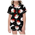 thumbnail image 1 of WEAIXIMIUNG Ensemble de Pyjama Décontracté pour Enfants Imprimé Col Boutonné Manches Courtes Shorts 8-9 Ans, 1 of 4