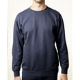 thumbnail image 1 of Lazer Men’s Crewneck Burnout Fleece Knit Sweatshirt, Navy, XX-Large, 1 of 1