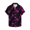 thumbnail image 2 of ZCFZJW Valentines Day Tops for Men Trendy Short Sleeve Love Heart Pattern Print Beach Hawaiain Aloha T-Shirts Casual Graphic Holiday Tees Tops Multicolor#12 XXXL, 2 of 5