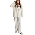 thumbnail image 2 of Women Pajamas Night Suits Women Pajama Set Sleep Wear Women's Plus Size Solid Color with Chest Cushion Home Wear Pajama Set, 2 of 6