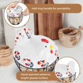 thumbnail image 4 of Chicken Egg Basket, Egg Storage Holder Organizer, Black Metal Wire Mesh Basket with White Ceramic Chicken Hen Lid & Handles, Display for Eggs, Fruits, Vegetables, Kitchen Countertop, Rustic Cherry, 4 of 7