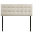 thumbnail image 4 of Modway Emily Tufted Button Linen Fabric Upholstered Queen Headboard in Ivory, 4 of 4