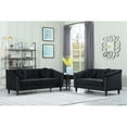 thumbnail image 6 of Star Home Living 2 Piece Microfiber Sofa And Loveseat Set Black, 6 of 8
