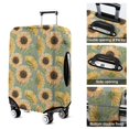 thumbnail image 5 of Green Sunflower Pattern Luggage Cover Fashion Suitcase Cover Baggage Covers Fit 25-28 Inch Luggage (Go Travel), 5 of 5