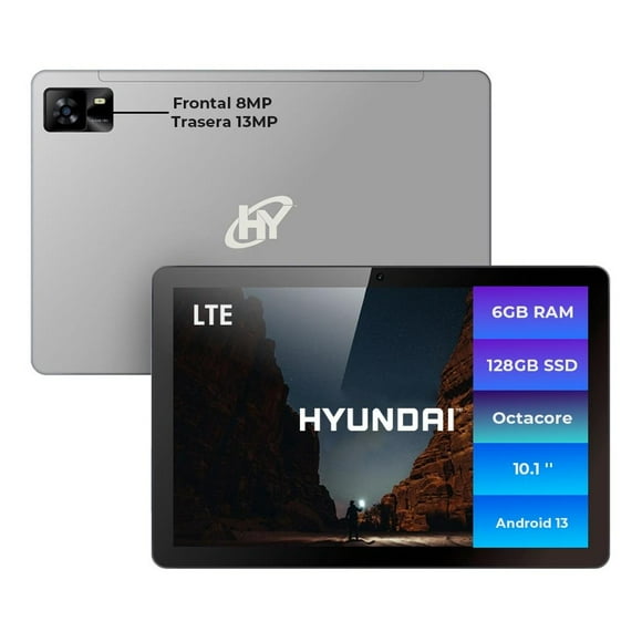 Tablet Hyundai HyTab Pro 10.1 Pulgadas Octacore FHD 6GB RAM 128GB storage negra