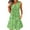Green womens dresses, variant on Womens Dresses Beach Fashion Button up Plus Size Flowy Pleated Swing Tunic Tank Mini Sundress Summer Floral Print V-Neck Sleeveless Formal Short Dress Blue XXXL