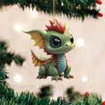 thumbnail image 4 of 2D Navidad dragón decoración dibujos animados 8 cm coche ventana decoración colgantes encanto fiesta regalo, 4 of 5