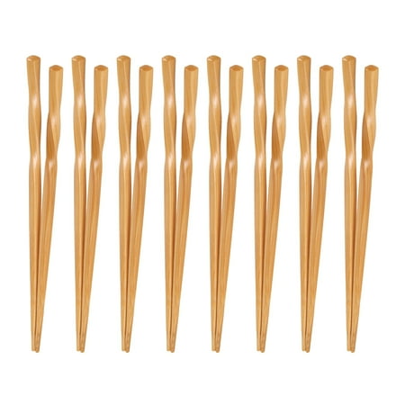 

20 Pairs Eco-friendly Bamboo Chopsticks Design Carbonization Long Chopsticks Smooth Surface Non-Slip Chopsticks Home Kitchen Tab