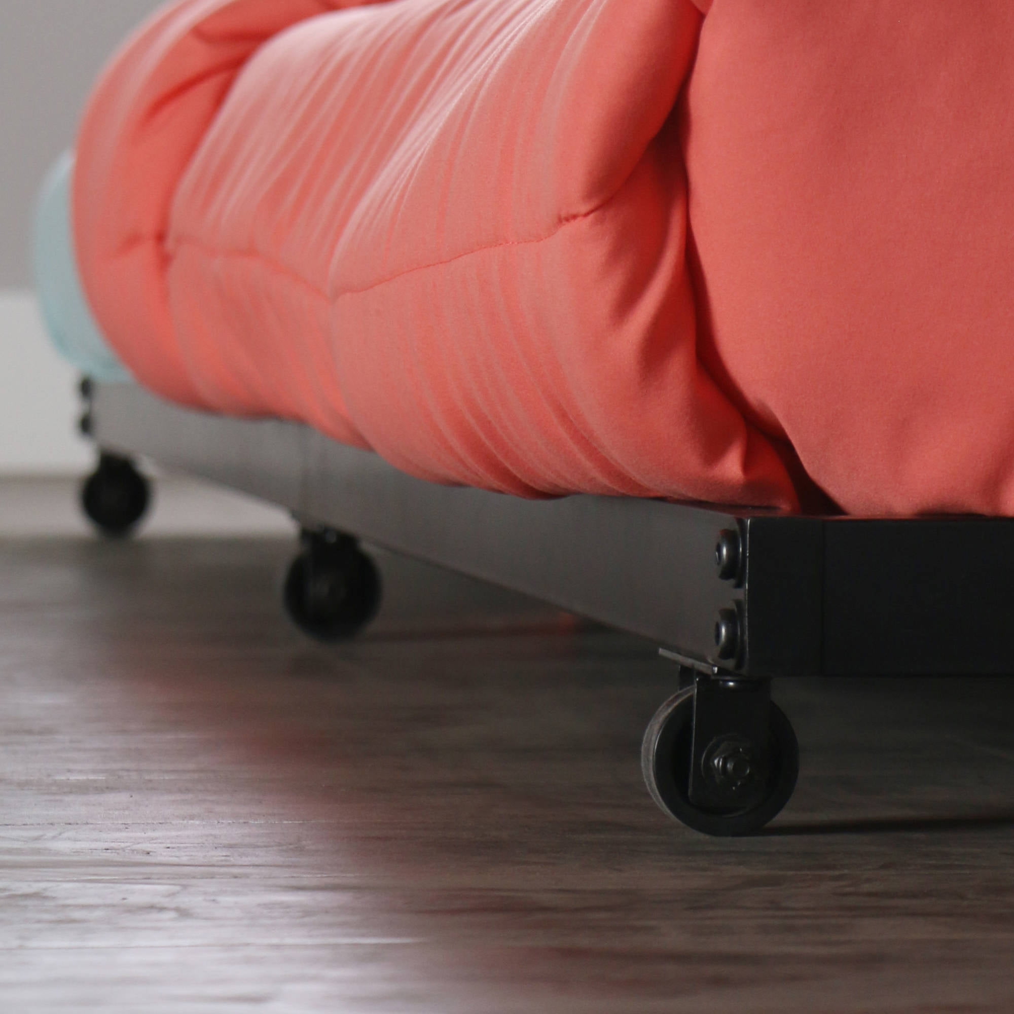 Black Metal Twin Bed Roll Out Trundle Frame Com