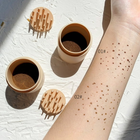Soft Brown Freckle Magic Pen - Create Ultra-Natural Lifelike Freckles with Air Cushion Stamp - Waterproof, Dot Spot, Long-Lasting Beauty Makeover