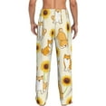 thumbnail image 3 of Haiem Shiba Inu Dog and Sunflower Men's Pajama Pants Ultra Lightweight Pjs Bottoms Sleepwear Bottom Pants with Pocket Drawstring-Medium, 3 of 9