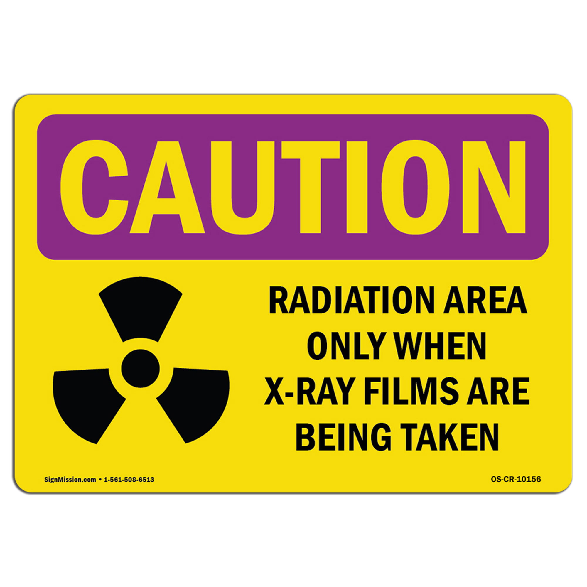 EQUIPMENT PRODUCES RADIATIONAdhesive Vinyl Sign Decal Details about   OSHA CAUTION 