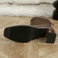 thumbnail image 3 of XUNKUSGA Chelsea Boots Women Fashion Square Toe Rear Zipper Boots for Women Comfortable Chunky Heel Mid Calf Womens Boots Casual Solid Color Winter Short Boots 5.5-8.5 Brown, 3 of 7