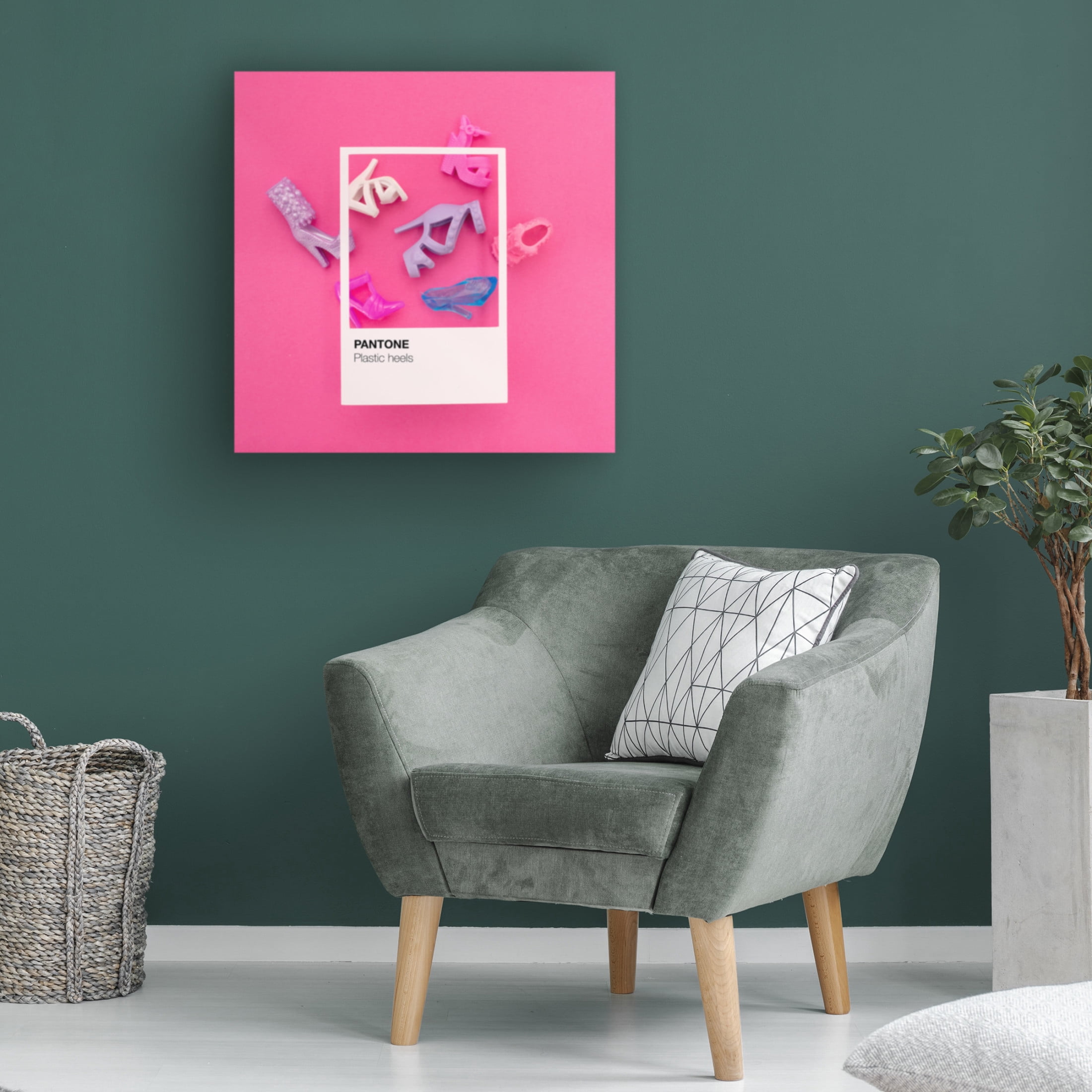 Canvas Wall Art - Julia Ramiro 'Obssesed' Wall Art for Living Room, Bedroom, or Office Décor by Trademark Fine Art - 18 x 18 Inches