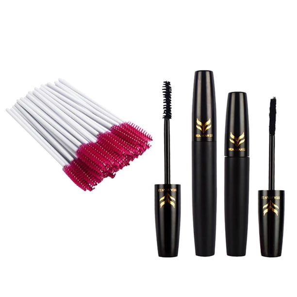 Máscara de pestañas 3D con efecto rizador negro natural y 50 aplicadores desechables MZTZ0056