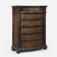 thumbnail image 4 of Traditional King Tufted Bed Set Coffee Brown Formal Bedroom Furniture 5pc, 4 of 8