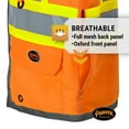 thumbnail image 2 of Pioneer Hi Vis 300D Oxford Poly Mesh Surveyor's Safety Vest - Mesh Back- Zipper Closure - Hi Vis Orange, 2 of 7
