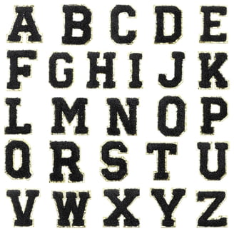 NICEVINYL 52-Piece Self-Adhesive Chenille Letter Patches - 3 Inch White Fuzzy Varsity Letters For Clothing, Bags